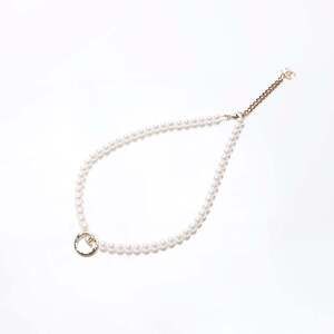 CHANEL B24C 2024 Coco Mark Pearl Necklace in Gold and White WS13701